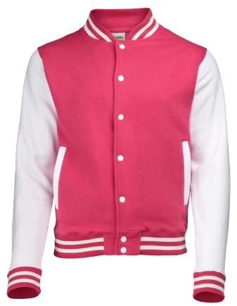 AWDis Varsity Unisex-Jacke, Pink Large