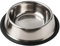 MOLY Comedero Antideslizante 22 cm 1,5 L Perros y Gatos con Base de Silicona Negra | Cuenco Acero Inoxidable Higiénico y Resistente | Plato para Mascotas Fácil de Limpiar
