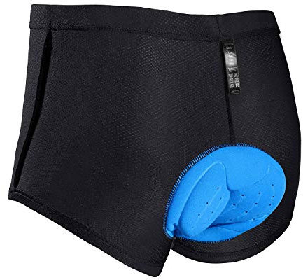 JXJFOZ Radunterhose Herren - Fahrradunterhose Mit Sitzpolster - Radfahrer Unterhose - Radlerunterhose - Fahrradunterwäsche (2XL-Black)