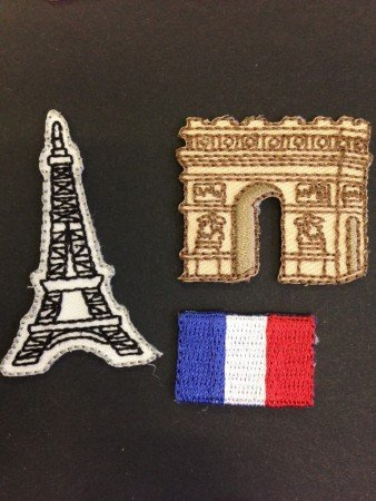 Iron On Craft Motif Paris x3