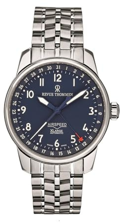 Revue Thommen Herren Armbanduhr Airspeed XLarge 40.5 mm Date Pointer Armband Edelstahl 16050.2135