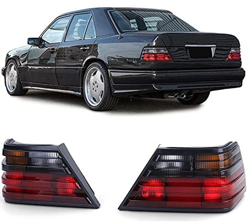Carparts-Online Rückleuchten Rot Schwarz Paar für Mercedes W124 Limousine Coupe Cabrio 85-93