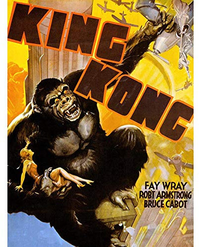 Wee Blue Coo Advertising Movie Film King Kong Classic Gorilla New York Horror Art Print Poster Wall Decor Kunstdruck Poster Wand-Dekor-12X16 Zoll
