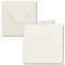 50x Quadratisches Falt-Karten-Set - 15 x 15 cm - mit Brief-Umschlägen - Naturweiss - Nassklebung - für Grußkarten, Einladungen & mehr