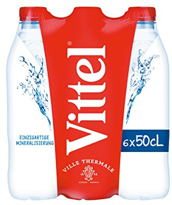 Vittel stilles natürliches Mineralwasser PET Einweg Flaschen, pfandpflichtig, 24er Pack (24 x 500 ml)