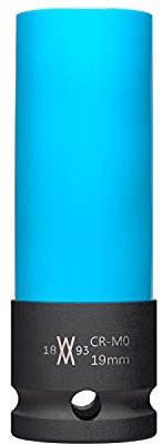 Chiave a bussola da 19 mm per cerchi in lega | WIESEMANN 80348 | per avvitatore a impulsi | bocca con angoli arrotondati | 0,5 pollici