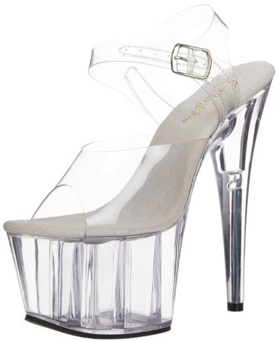 Pleaser Ado708, Damen Plateau Pumps, Transparent (clear), 40.5 EU