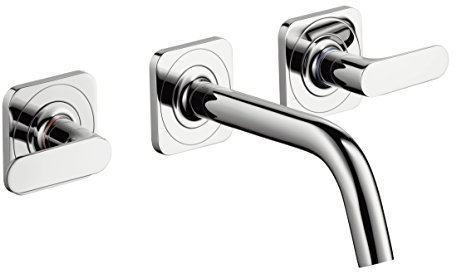 AXOR Wasserhahn Citterio M 3-Loch Waschtischarmatur Unterputz, Auslauf Länge 166mm, Wandmontage, Chrom