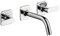 AXOR Wasserhahn Citterio M 3-Loch Waschtischarmatur Unterputz, Auslauf Länge 166mm, Wandmontage, Chrom