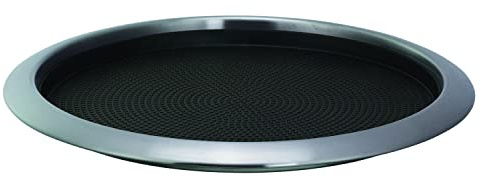 Service Ideas TR1412RI Tray with Removable Insert, 12 Round, Stainless Steel, Brushed