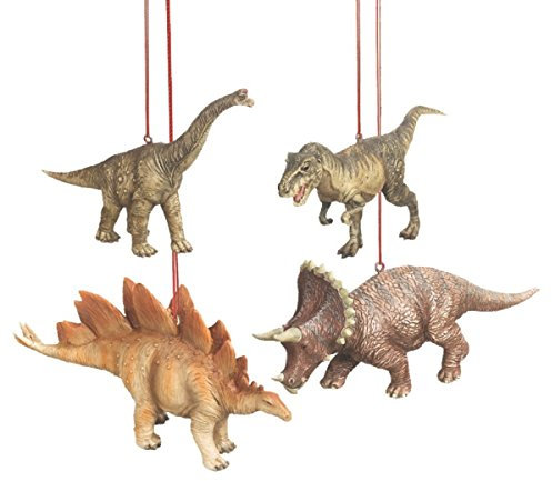 Dinosaurier-Weihnachtsschmuck, 4 Stück
