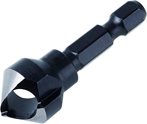 wolfcraft Svasatore trasversale, Ø 16 mm, codolo esagonale I 4373000 I Per la sbavatura e la svasatura di fori in legno, metallo non ferroso e plastica