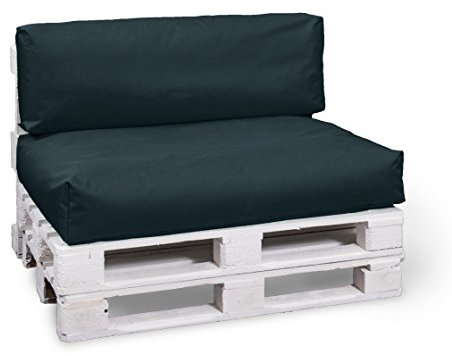 BuBiBag Palettenkissen - Beanbag Sitzauflage für Paletten | Sitzfläche für In & Outdoor | Sitzkissen in 6 Größe & versch. Farbe (120x60x15 cm, schwarz)