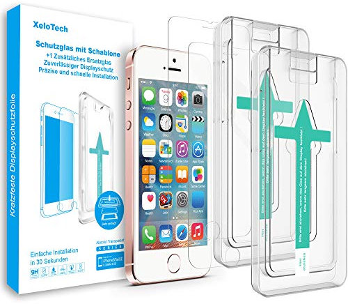 Schutzglas passend für iPhone SE 2016, iPhone 5s, iPhone 5 - Echtes PremiumGlas - Keine Folie aus Plastik