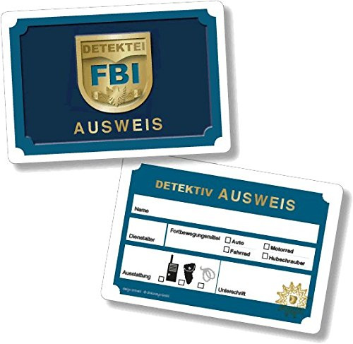 DH-Konzept 6 Ausweise für * DETEKTIV * für eine Mottoparty // Kindergeburtstag Kinder Geburtstag Feier Set Fest Party Motto Deko Spiel Mitgebsel Sherlock Holmes