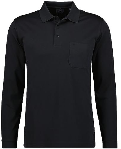 Ragman Herren-Poloshirt, Schwarz, 4XL