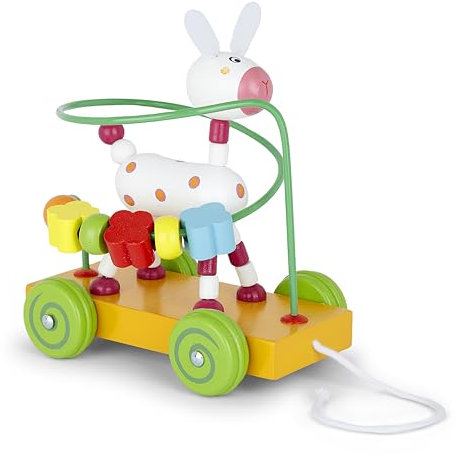 Mousehouse Gifts Hund Nachziehspielzeug Schiebespielzeug Holz für Babys und Kleinkinder