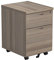 Office Hippo Heavy Duty 2 Drawer (1 for Filing) Mobile Pedestal Filing Cabinet, File Cabinet, Office Cabinet with Anti-Tilt Mechanism & Lockable Office Storage, 5 Year Wty - Grey Oak