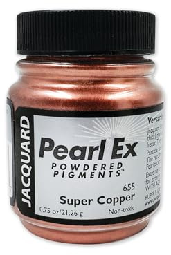 Jacquard Pearl Ex Powdered Pigment, Super Copper Metallic Lustre, Mica for Epoxy Resin, Crafts, Art Projects, Polymer Clay, 21g (.75 oz)