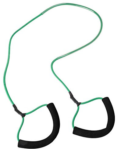 Deuser TUBE (Grün - Leicht) | Fitness Expander mit Trittschutz | 190 cm | Hochwertiges und strapazierfähiges Material | Widerstandsbänder Krafttraining | leicht und kompakt | Fitnessband