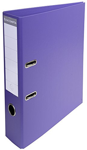 Exacompta 53757E -1 A4 Prem'Touch Ordner mit Hebelmechanik Rücken 70 mm Mechanik 75 mm Außenmaße: 32 x 29 x 7 cm Abheftbares Format A4 Farbe: Violine