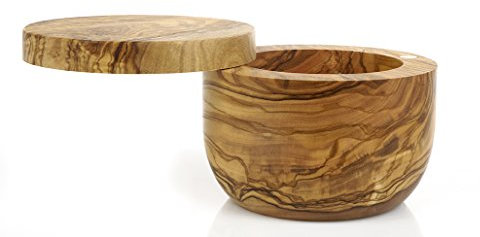 Berard Olive Wood Salt Keeper, Beige, 10-11 cm
