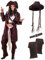 Fun Shack Piratenkostüm für Herren, Komplettset, Perfekt für Karneval und Halloween, Erwachsene, XL