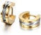 JewelryWe Schmuck Herren Ohrringe, Edelstahl, Glänzend Poliert Creolen Ohrstecker, Gold Silber