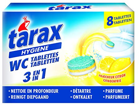 Tarax - Tablettes WC Triple Action - 8 Doses / 200 g - Lot de 4