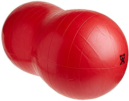 CanDo® Ball, Trainingsrolle/Motorikball/Fitnessball mit Erdnussform, Rot, 70 x 120 cm