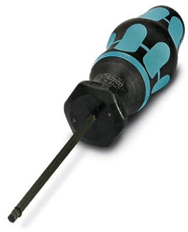 PHOENIX CONTACT TSD 02 SAC Drehmomentschraubendreher mit Voreingestelltem Drehmoment von 0.2Nm und 4 mm Sechskantantrieb für M8-Steckverbinder, Schwarz