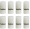 BOLSIUS RUSTIC Stumpenkerzen 100 x 50 mm weiß im 8er Pack