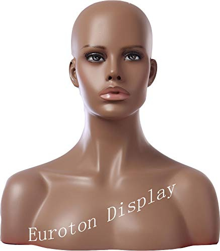 Eurotondisplay Dekokopf Perückenkopf Schaufensterpuppe Mannequin weiblich HFO aus Acryl