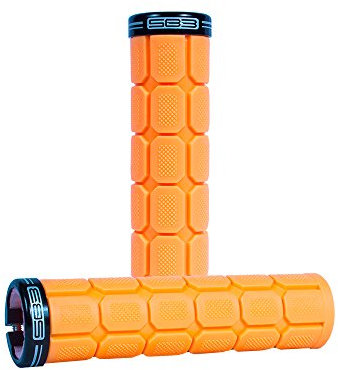 SB3 - Grips BIG One - Grips pour Vélo - Grand Confort, Excellente Prise en Main - Gomme Souple et Durable - Orange/Noir
