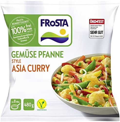 FRoSTA Gemüse Pfanne Asia Curry mit Paprika für Pfanne & Mikrowelle, 480g tiefgefroren