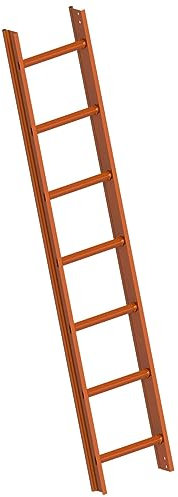Layher Dachleiter gem. DIN 18160-5 TOPIC 1051 mit Schutzprofil 7 Sprossen Leiterlänge 1,96 m / Kupferbraun RAL 8004