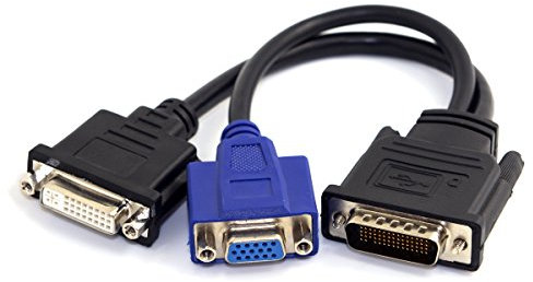 cablecc DMS-59pin mâle à double câble d'extension répartiteur femelle DVI VGA RGB 15 broches pour carte graphique PC