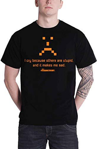 Officially Licensed Merchandise TBBT I Cry Because Others Are Stupid T-Shirt (Black), Medium