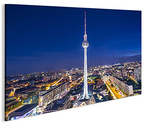 islandburner Bild Bilder auf Leinwand Berlin Alexanderplatz Fernsehturm 1p XXL Poster Leinwandbild Wandbild Dekoartikel Wohnzimmer Marke