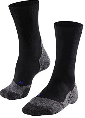 FALKE TK2 Explore Cool M So respirantes anti-ampoule épaisses 1 paire, Chaussettes de randonnée Homme, Noir Black-Mix 3010, 46-48