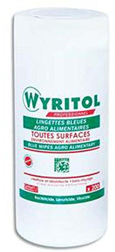 Paquet de 200 lingettes agro alimentaires bleu Professionnel