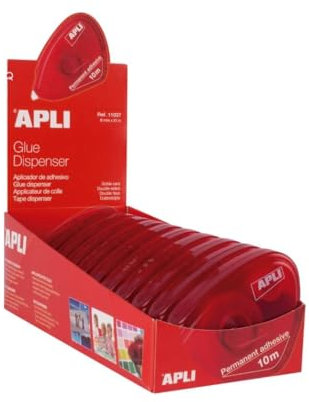 APLI 11037 - Adhesivo Roller Permanente, 8 Mm X 10 M