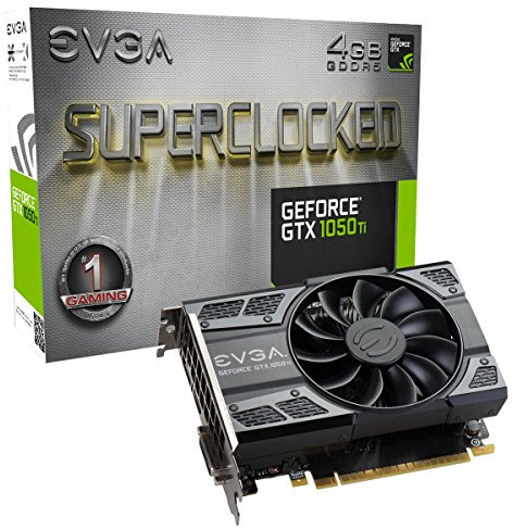 EVGA (04G-P4-6253-KR) NVIDIA GeForce GTX 1050 Ti SC (Single Fan) Gaming, 4GB GDDR5, DX12 OSD Support (PXOC) Graphics Card