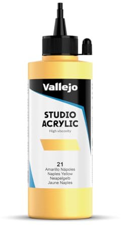 AV Studio acrylique : bouteille de 200ml jaune de NAPLES (HUE)