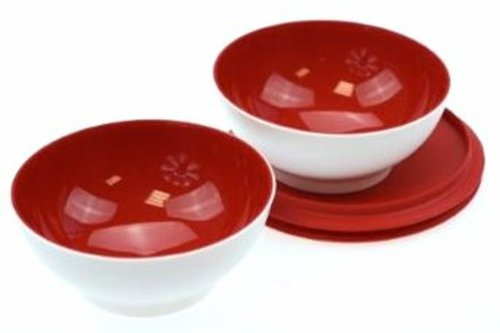 TUPPER 1a c156–set de coupelles à dessert aLLEGRA 2 x 275 ml, blanc, rouge