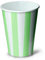 bar@drinkstuff Green Striped Milkshake Paper Cups 12oz / 340ml, Pack of 50