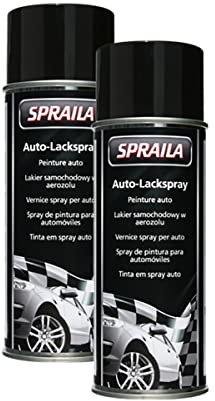 Kwasny Schwarz Glänzend Lackspray 500Ml Spraydose Glanz Autolack Sprühlack 300 905 2X