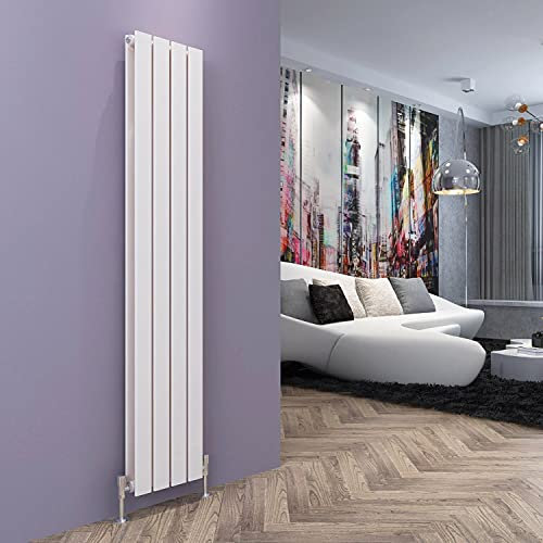 ELEGANT 1600 x 300 mm Designer Vertical Column Radiator White Double Flat Panel