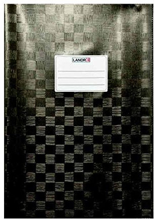 LANDRÉ 100420071 Heftschoner DIN A4, geprägt (Bast), schwarz, aus PP