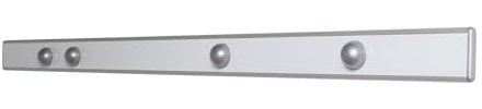 Maul Infoschiene Design MAULpro 100 x 5 cm | Infoleiste aus Aluminium zum Anbringen von Zeichnungen, Fotos und Poster | Organizer für Büro, Werkstatt und Flur | Inkl. 4 Kugelmagnete | Silber